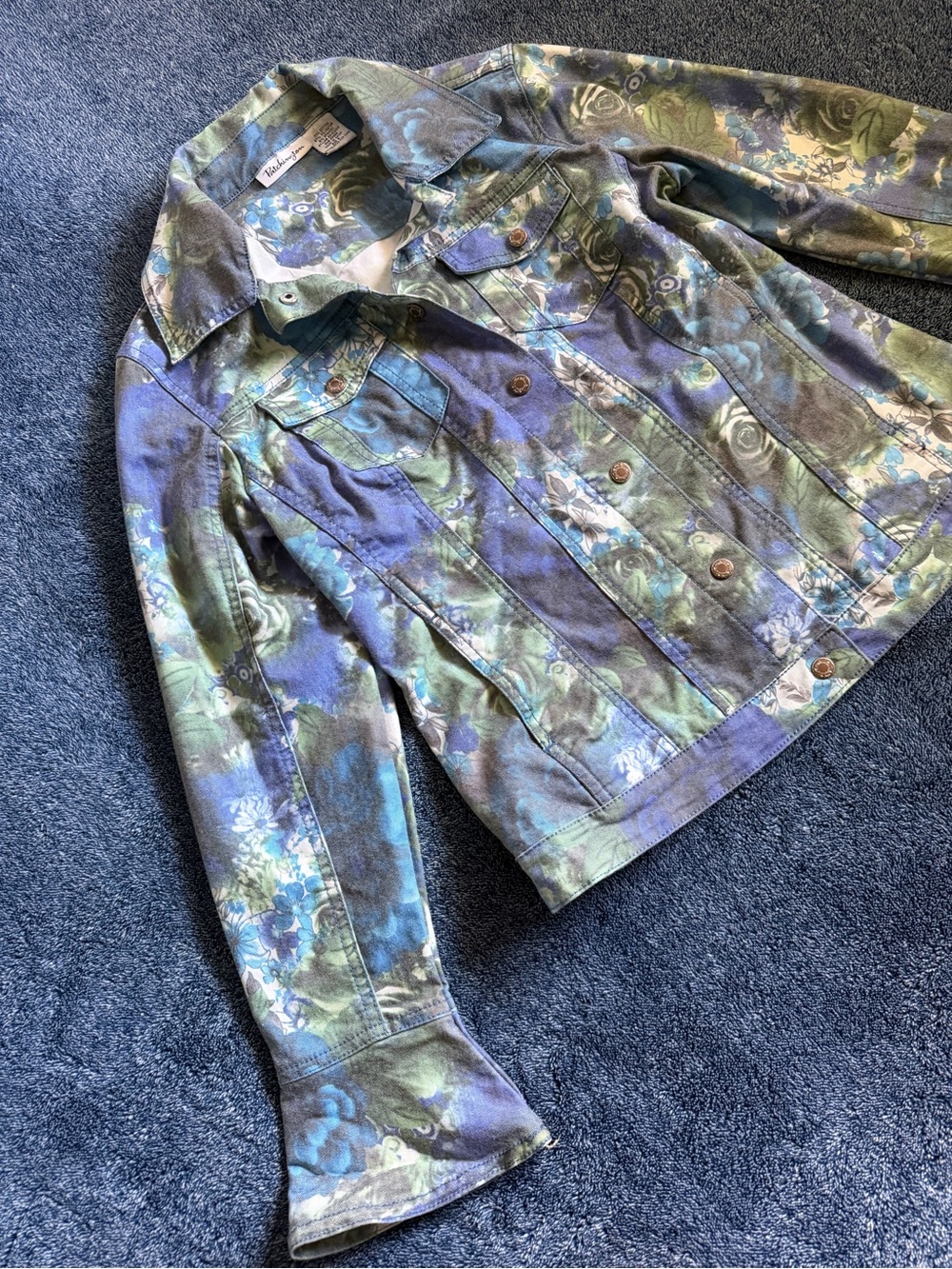 Patchington Blue and Green Floral Shirt